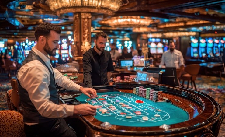 Betting interface during live roulette spin